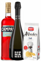 Bitter Campari 1Litro + Prosecco DOC 2022 Bernabei + Amica Chips Sale Marino Alfredo