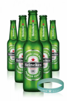 Heineken Cassa da 24 bottiglie x 33cl + OMAGGIO 1 bracciale Heineken