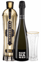 St.Germain Liquore Di Sambuco 70cl + Prosecco DOC Bernabei + OMAGGIO 2 bicchieri St.Germain 30cl