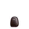 Dark Brown Crocodile skin shoe care travel pouch