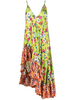 Abito Asimmetrico Con Stampa Grafica Floreale All-Over