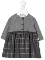 Abito Baby In Jersey e Flanella Check Grigio