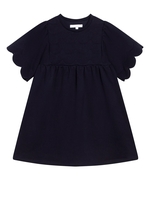 Abito Blu Navy Kids Con Maniche Corte Smerlate