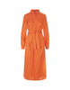 Abito Chemisier Midi Arancione Con Stampa "M" All-Over