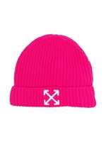 Beanie Kids In Maglia Di Cotone Fucsia Con Frecce