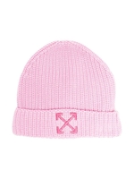Beanie Kids In Maglia Di Cotone Rosa Con Frecce