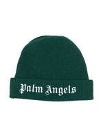 Beanie Kids In Maglia Verde Scuro Con Logo