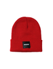 Beanie Rosso Con Patch Logo
