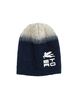 Beanie Uomo In Misto Mohair Blu Navy Con Patch Logo