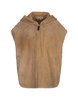 Beige Shearling Hooded Gilet