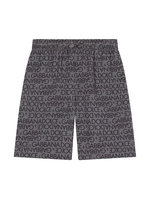 Bermuda Grigi Con Logo All-Over