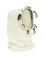 Berretto Donna In Lana Bianca Con Logo e Frange