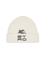 Berretto Donna In Maglia Bianca Con Logo Etro CUBE