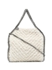 Borsa Tote Falabella Mini In Finta Pelliccia Bianca Chevron