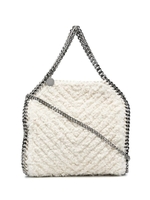 Borsa Tote Falabella Mini In Finta Pelliccia Bianca Chevron