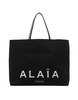 Borsa Tote Grande Knit Logo Nera