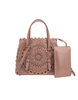 Borsa Tote Mina 20 Sahara Con Fiori e Borchie
