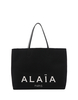 Borsa Tote Piccola Knit Logo Nera