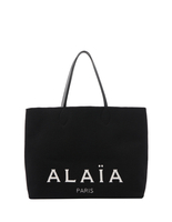 Borsa Tote Piccola Knit Logo Nera