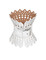 Bracciale Corsetto In Pelle Bianca