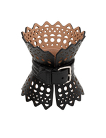 Bracciale Corsetto In Pelle Nera