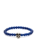 Bracciale Skull Uomo Con Perle Blu Elettrico