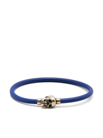 Bracciale Skull Uomo In Gomma Blu Elettrico