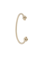 Bracciale Twin Skull Sottile Oro Anticato Donna