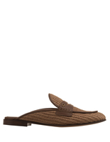 Brown Woven Raffia Florio Sabot