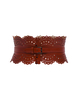 Bustier Belt in Cognac Wave Vienne Leather