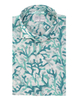 Camicia Verde Acqua Con Stampa Coralli