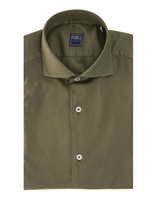 Camicia Verde Oliva Uomo In Cotone Leggero