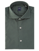 Camicia Verde Scuro Uomo In Cotone Leggero