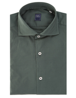 Camicia Verde Scuro Uomo In Cotone Leggero