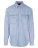 Camicia Western D-Ocean Blu Chiaro Uomo