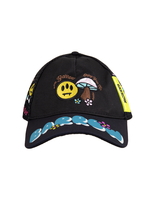 Cappallo Da Baseball Nero Con Ricami