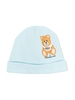 Cappello Baby Azzurro Con Moschino Teddy Bear Laterale