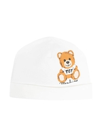 Cappello Baby Bianco Con Moschino Teddy Bear Laterale