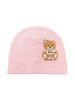 Cappello Baby Rosa Con Moschino Teddy Bear Laterale