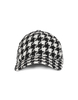 Cappello Da Baseball Donna Con Stampa Pied-De-Poule Bicolore