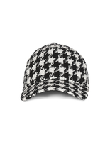 Cappello Da Baseball Donna Con Stampa Pied-De-Poule Bicolore