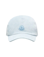 Cappello Da Baseball Donna In Velluto a Coste Celeste Con Logo