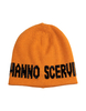 Cappello In Cashmere Arancione Logato