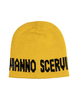 Cappello In Cashmere Giallo Logato