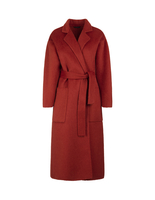 Cappotto a Vestaglia Donna In Cashmere Double Rosso