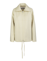 Cappotto Corto In Cashmere Verde Pastello