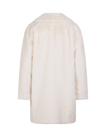 Cappotto Corto Photo in Ecopelliccia Bianca Donna