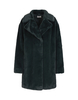 Cappotto Corto Photo in Ecopelliccia Verde Scuro Donna