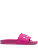 Ciabatta Donna In Gomma Magenta Con Logo Icon