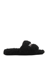 Ciabatta Furry Nera Donna